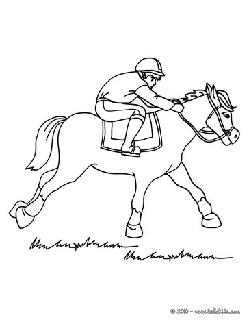 Horse Coloring Sheets on Horse Racing To Color In   Horse Competition Coloring Pages