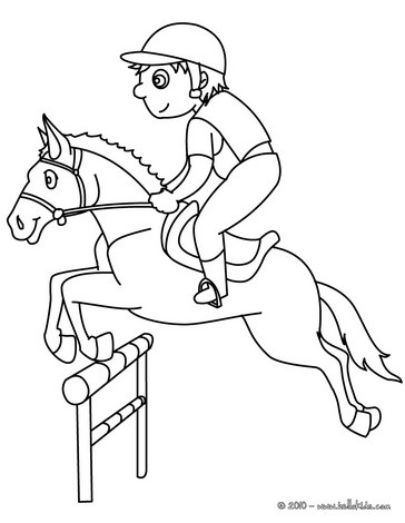 Horse Coloring Sheets on Horse Online Coloring   Steeplechase Horse Racing Coloring Pages