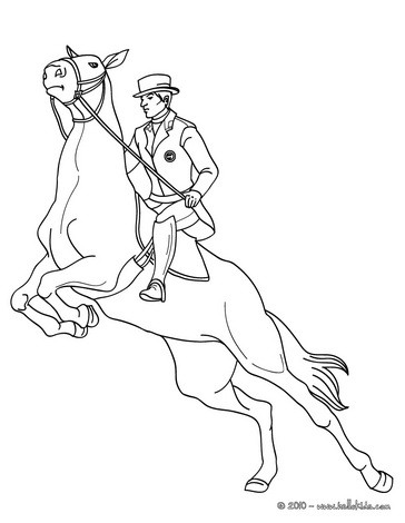 Girl Horses Jumping Coloring Pages