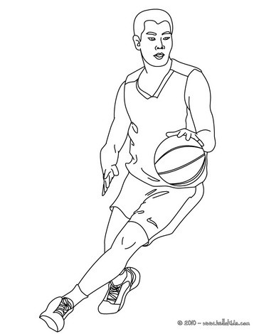 Basketball Coloring Pages on Coloring  Enjoy Coloring The Basketball Player Dribbling Coloring Page