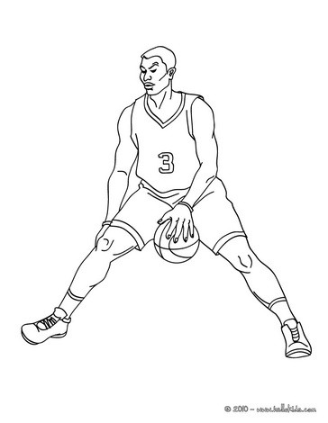 Basketball Coloring Pages on Free This Basketball Player Dribbling Online Coloring  Enjoy Coloring
