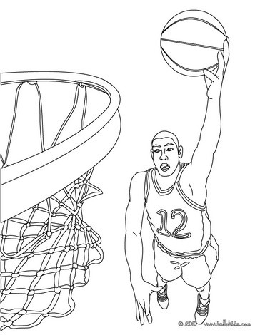 Dunking A Basketball. Basketball player dunking