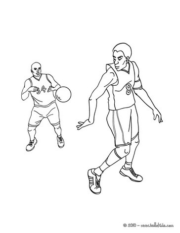 Basketball Coloring Pages Printable Player Passing Ball Page Sport Scoreboard