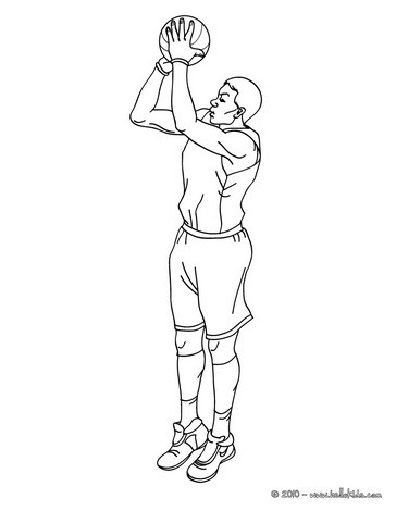 Basketball Coloring Pages on Basketball Set Shot Coloring Page   Basketball Online Coloring