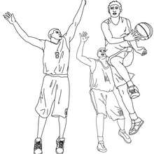 Basketball Scoreboard Coloring Pages Hellokids Players Action Page