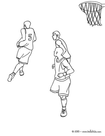Basketball Scoreboard Coloring Pages Hellokids Players Action Online Page Sport