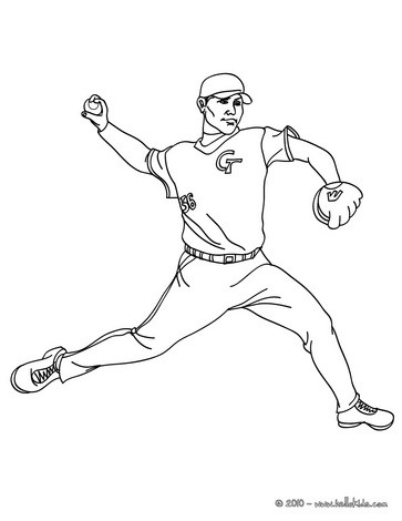 Baseball batter coloring pages 