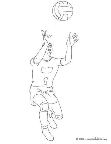 Volleyball Coloring Pages Printable Team Reception Page Sport
