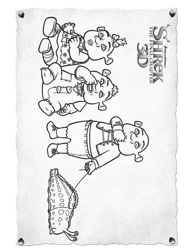 ogre baby shrek coloring pages - photo #1