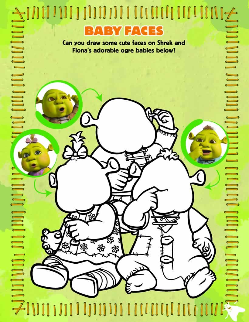 Ogre baby faces coloring game