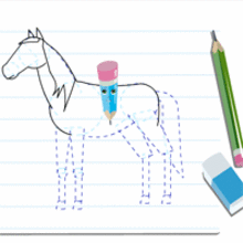 How to draw a HORSE video lesson