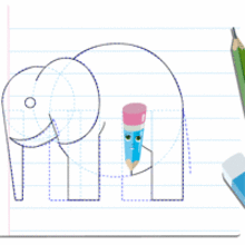 How to draw an ELEPHANT video lesson