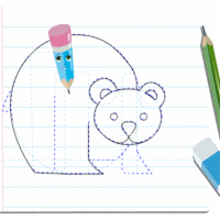 How to draw a BEAR video lesson