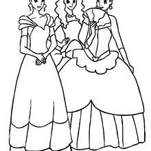 Princesses Dresses Coloring Pages 15 Cute Princesses