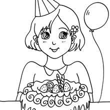 Girl Birthday Party Coloring Pages Printable Pinata Cake Page