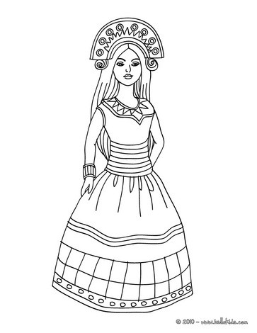 Princess Coloring Sheets on Inca Princess Coloring Page   Princesses Of The World Coloring Pages