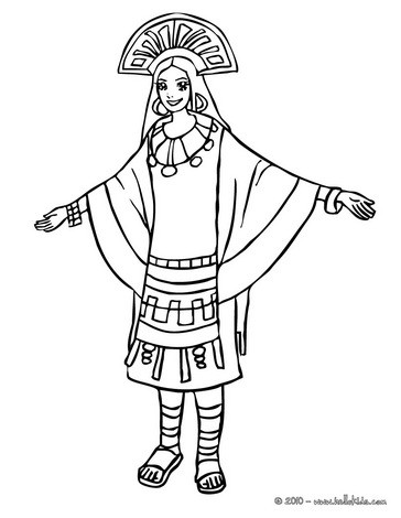 Inca Coloring Pages inca princess coloring pages hellokids