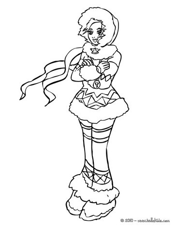 Japanese Princess Coloring Pages Hellokids Inuit