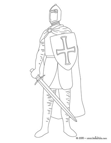 Knight in armor coloring pages - Hellokids.com