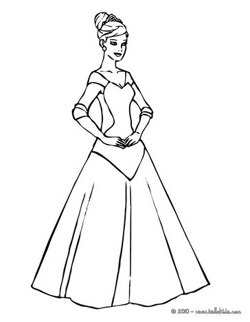 Coloring Sheets  Girls on Princess To Color   Princesses Dresses Coloring Pages