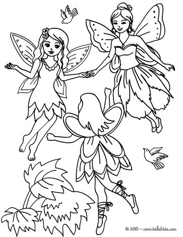 flying fairies coloring pages