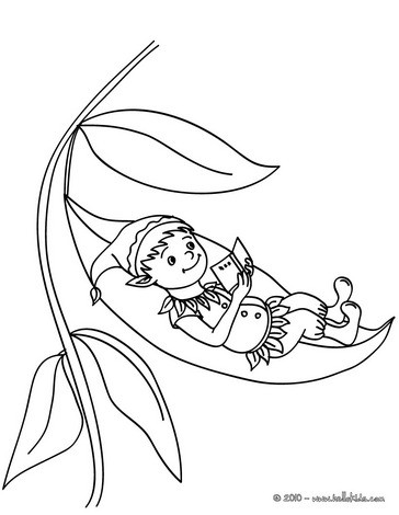 coloring pages children reading. Elf reading coloring page