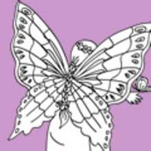 Fairy in the wood to color