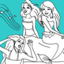 Groups of mermaids coloring pages - FANTASY coloring pages - Coloring page