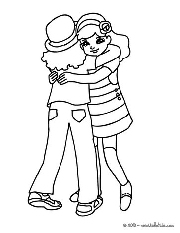 Soccer Coloring Pages on Hugging In The School Yard Coloring Page   School Yard Coloring Pages