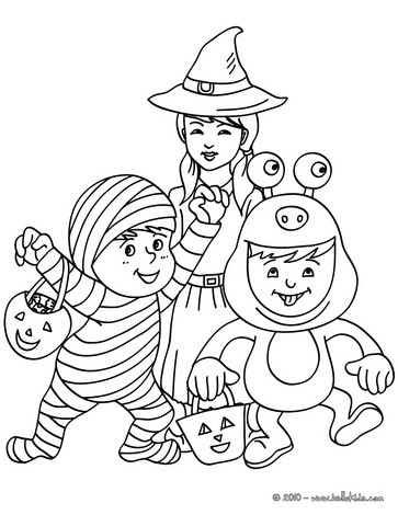 Coloring Pages  Kids on Kids Costumes Coloring Page   Kids Halloween Costumes Coloring Pages