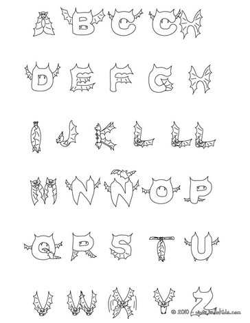 Alphabet Coloring Sheets on Letters Coloring Page   Halloween Letters Of Alphabet Coloring Pages
