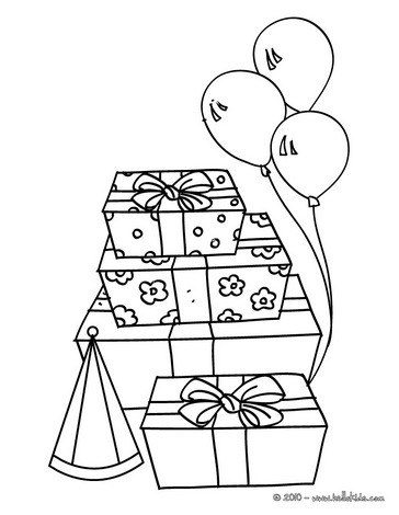 Birthday Gifts Coloring Pages Hellokids Page