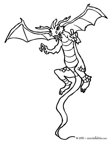 Dragon Coloring Pages on Dragon On Its Back Legs Coloring Page   Dragon Online Coloring Page