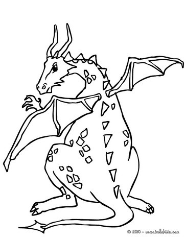 Dragon Coloring Pages on Dragon Wings Coloring Page   Dragon Online Coloring Page
