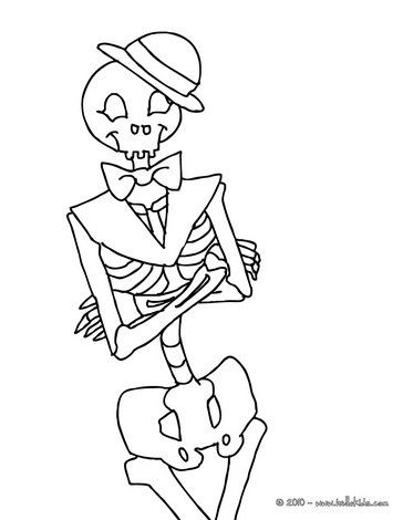 Funny Coloring Pages on Funny Skeleton Coloring Page From Halloween Skeleton Coloring Pages
