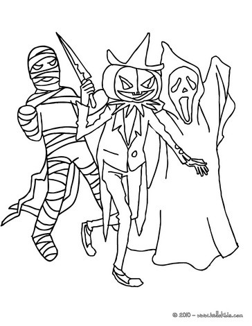 halloween monster coloring pages