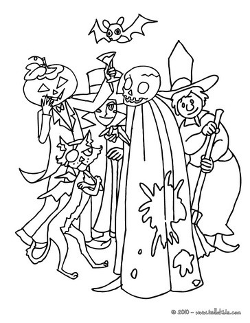 halloween monster coloring pages