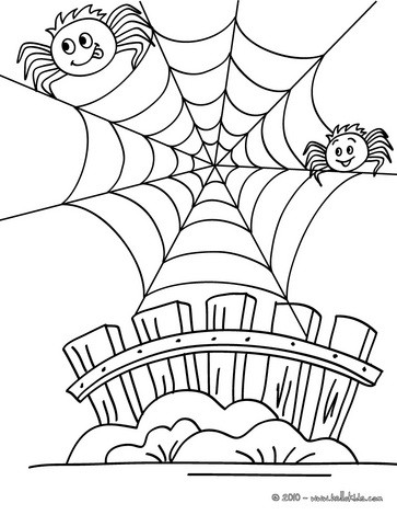 Spider Coloring Pages on Spider Web Coloring Page In Halloween Spider Coloring Pages Section