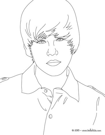 Justin Bieber Coloring Pages on Justin Bieber Close Up Coloring Page   Justin Bieber Coloring Pages