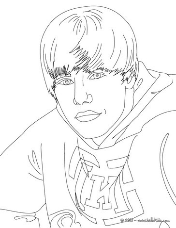 You can print out this Justin Bieber portrait coloring page or color it 