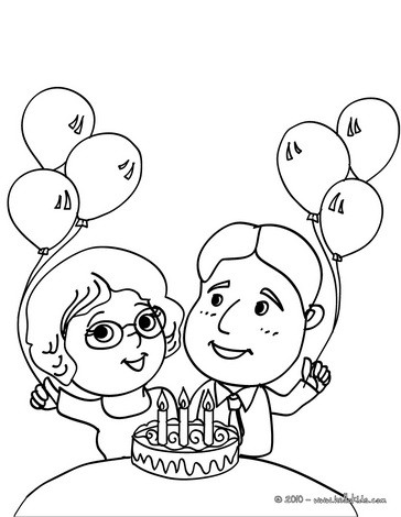 Birthday Cake Games on Girl  S Birthday Party Coloring Pages   Parents With Birthday Cake