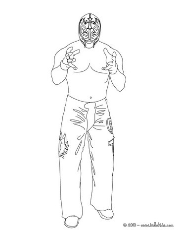 Coloring Pages on Champion Rey Misterio Coloring Page   Wrestling Coloring Pages