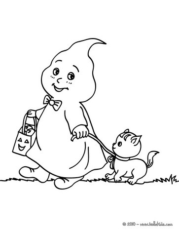 friendly ghost coloring page