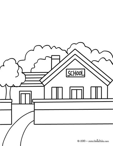 Spring Coloring Sheets on School Entrance Coloring Page   School Online Coloring Pages