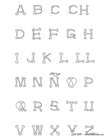 Alphabet Coloring on Alphabet Letters Coloring Page   Halloween Letters Of Alphabet