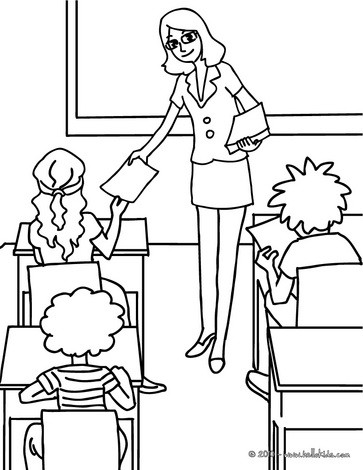 Coloring Sheets  Preschoolers on Sheets To The Pupils Coloring Page   Classroom Scenes Coloring Pages