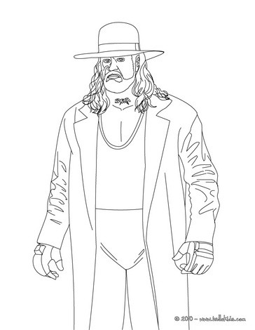 Wrestling Coloring Sheets on Wrestler Undertaker Coloring Page   Wrestling Coloring Pages