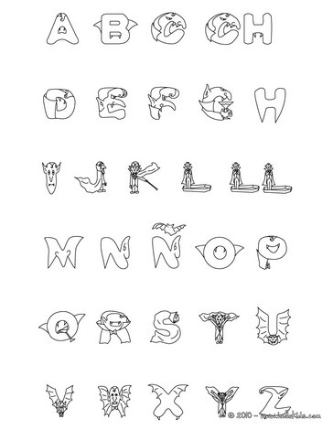 Alphabet Coloring Sheets on Of Alphabet Coloring Pages   Dracula Alphabet Letter Coloring Page