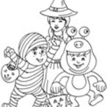 KIDS HALLOWEEN COSTUMES coloring pages - HOLIDAY coloring pages - Coloring page