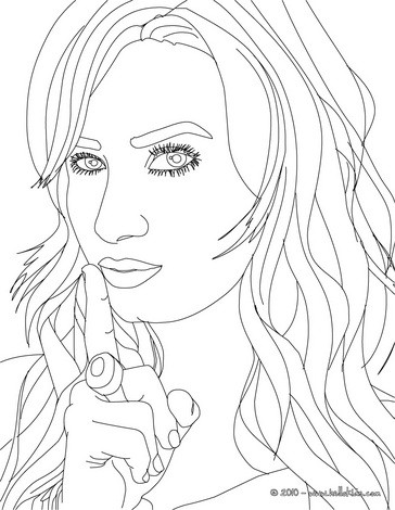 You can print out this Demetria Lovato posing coloring page and color it
